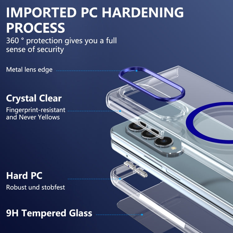For Samsung Galaxy Z Fold4 lce Folding Series MagSafe Integrated Clear PC Phone Case
