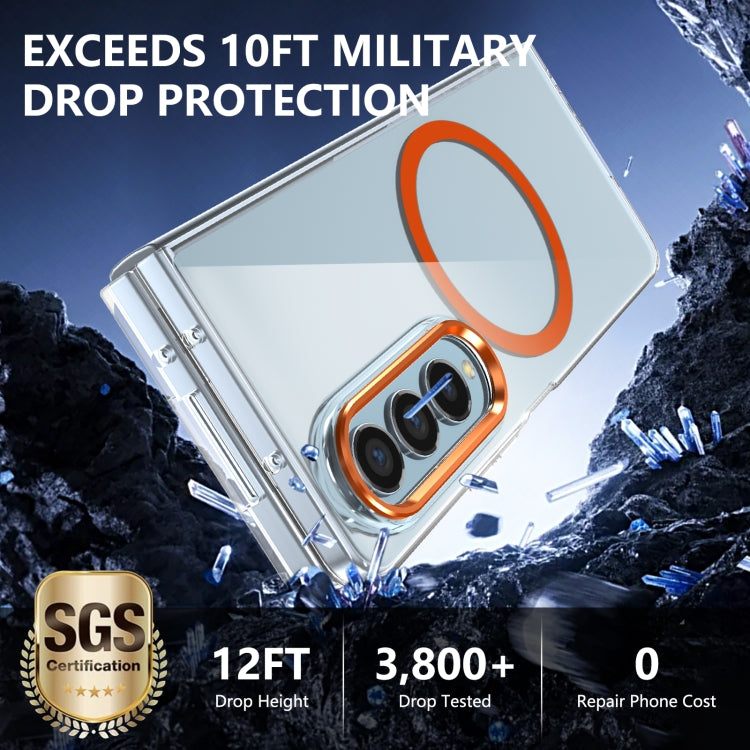 For Samsung Galaxy Z Fold4 lce Folding Series MagSafe Integrated Clear PC Phone Case