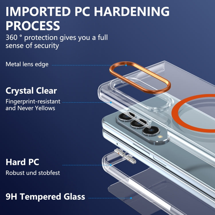 For Samsung Galaxy Z Fold4 lce Folding Series MagSafe Integrated Clear PC Phone Case