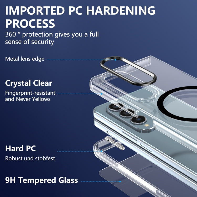 For Samsung Galaxy Z Fold4 lce Folding Series MagSafe Integrated Clear PC Phone Case