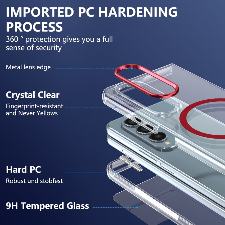 For Samsung Galaxy Z Fold4 lce Folding Series MagSafe Integrated Clear PC Phone Case