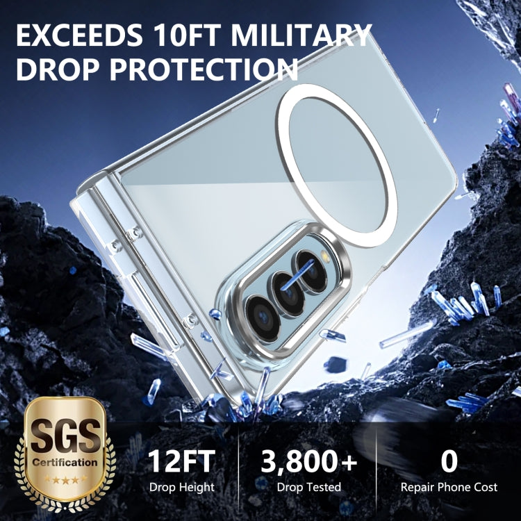 For Samsung Galaxy Z Fold4 lce Folding Series MagSafe Integrated Clear PC Phone Case