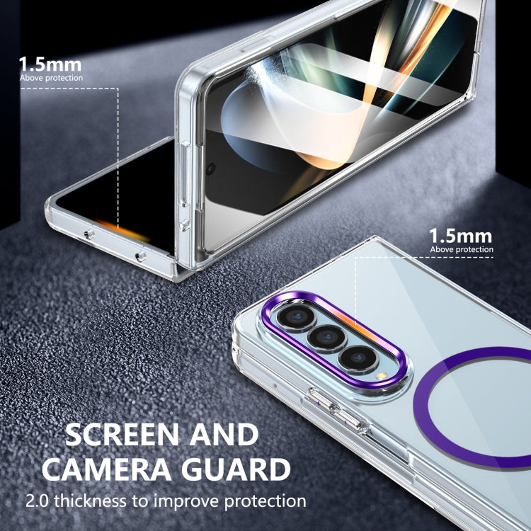 For Samsung Galaxy Z Fold4 lce Folding Series MagSafe Integrated Clear PC Phone Case