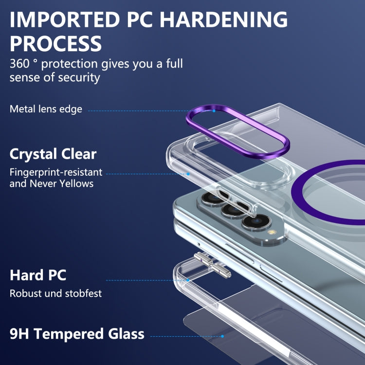 For Samsung Galaxy Z Fold4 lce Folding Series MagSafe Integrated Clear PC Phone Case