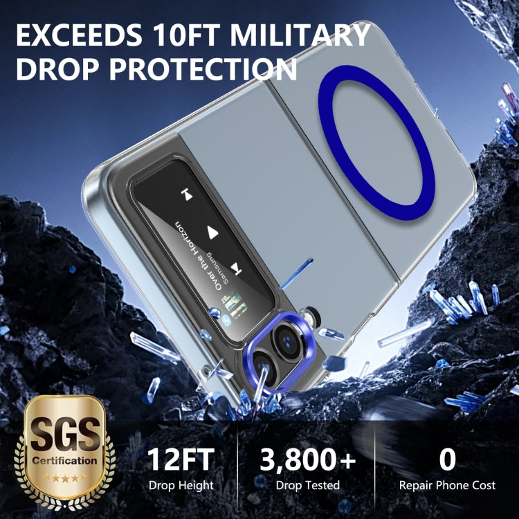 For Samsung Galaxy Z Flip4 lce Folding Series MagSafe Integrated Clear PC Phone Case