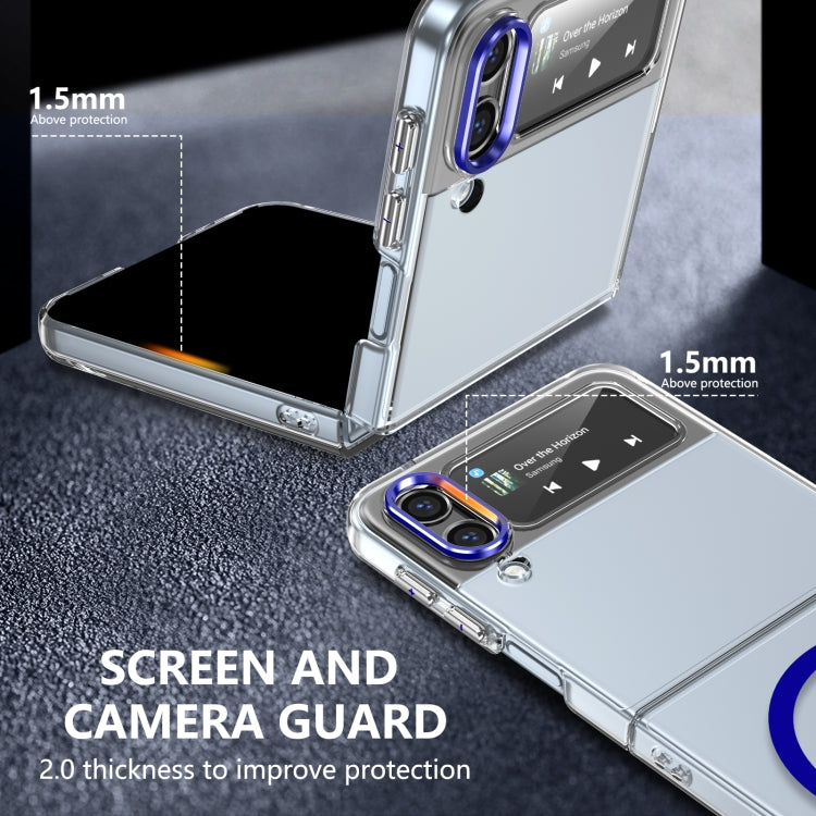 For Samsung Galaxy Z Flip4 lce Folding Series MagSafe Integrated Clear PC Phone Case