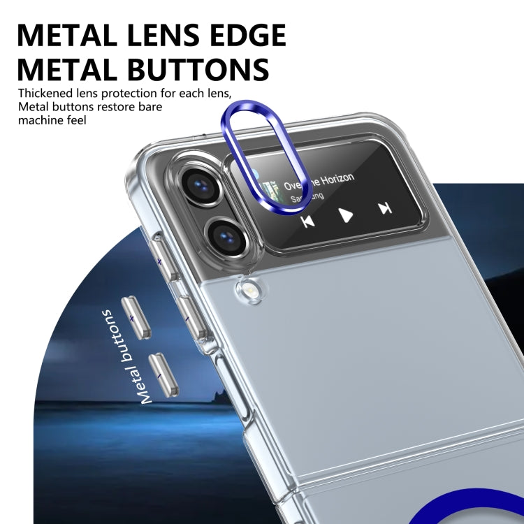 For Samsung Galaxy Z Flip4 lce Folding Series MagSafe Integrated Clear PC Phone Case