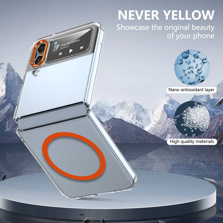 For Samsung Galaxy Z Flip4 lce Folding Series MagSafe Integrated Clear PC Phone Case