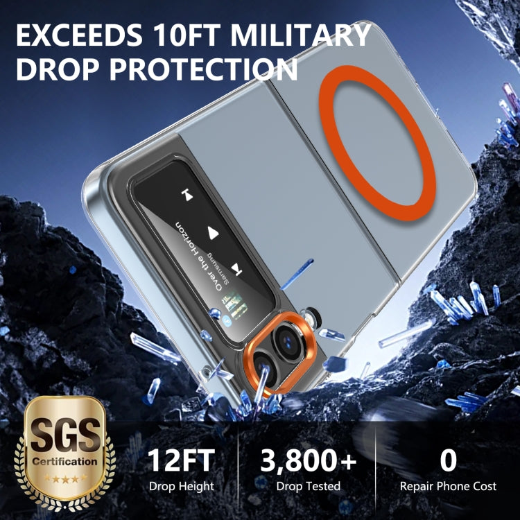 For Samsung Galaxy Z Flip4 lce Folding Series MagSafe Integrated Clear PC Phone Case