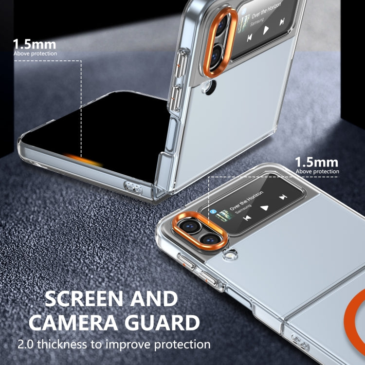 For Samsung Galaxy Z Flip4 lce Folding Series MagSafe Integrated Clear PC Phone Case