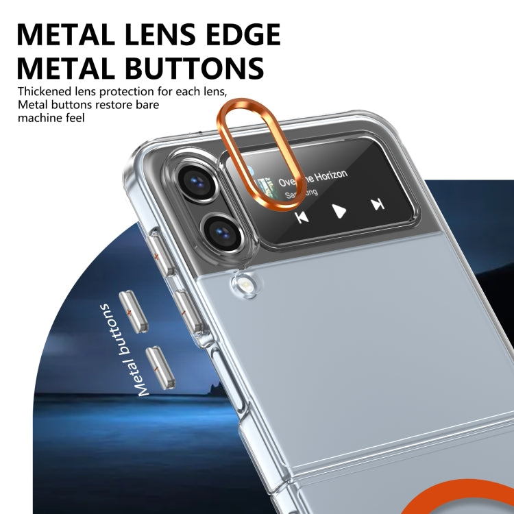 For Samsung Galaxy Z Flip4 lce Folding Series MagSafe Integrated Clear PC Phone Case