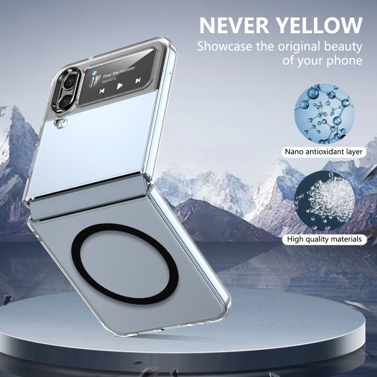 For Samsung Galaxy Z Flip4 lce Folding Series MagSafe Integrated Clear PC Phone Case