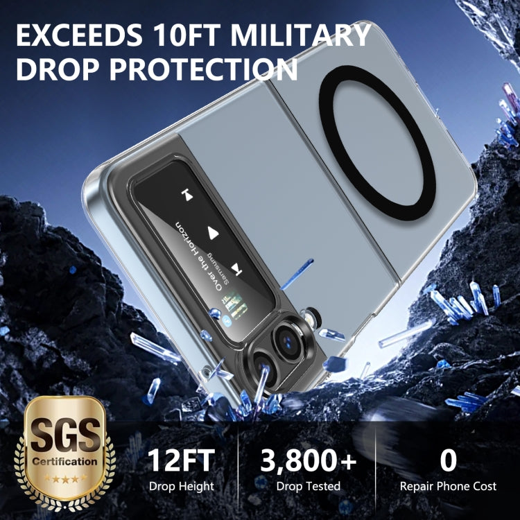 For Samsung Galaxy Z Flip4 lce Folding Series MagSafe Integrated Clear PC Phone Case