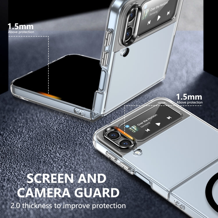 For Samsung Galaxy Z Flip4 lce Folding Series MagSafe Integrated Clear PC Phone Case