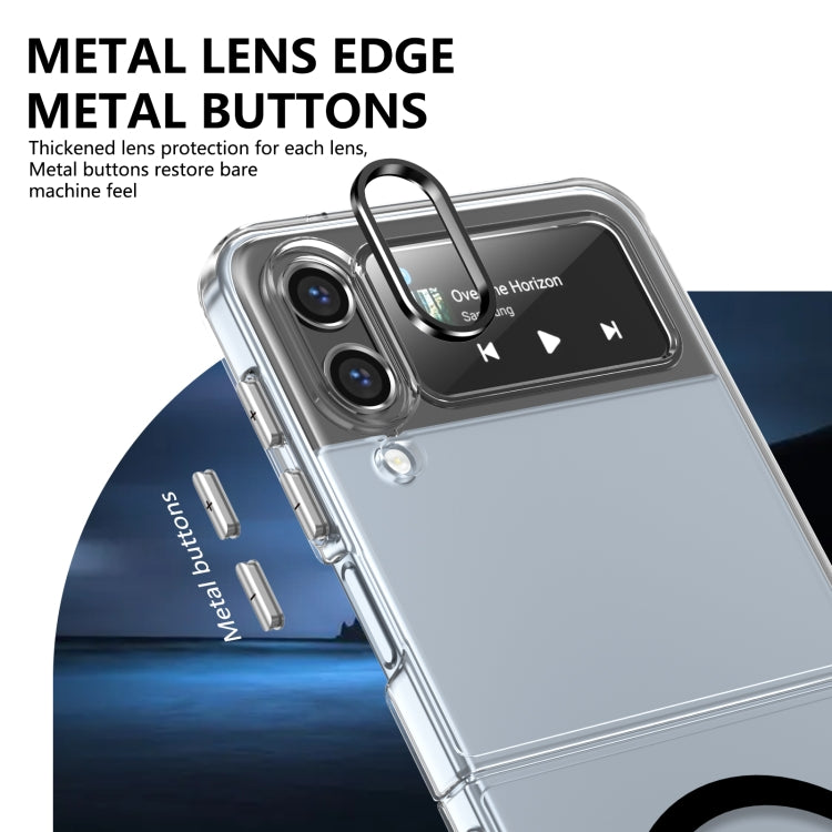 For Samsung Galaxy Z Flip4 lce Folding Series MagSafe Integrated Clear PC Phone Case