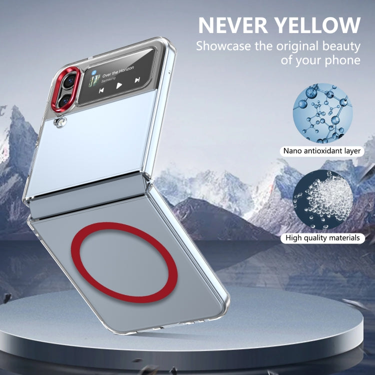 For Samsung Galaxy Z Flip4 lce Folding Series MagSafe Integrated Clear PC Phone Case