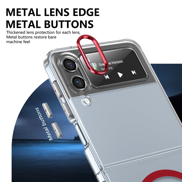 For Samsung Galaxy Z Flip4 lce Folding Series MagSafe Integrated Clear PC Phone Case