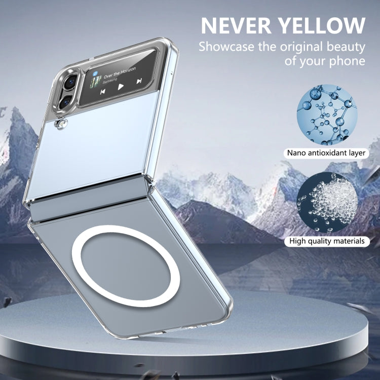 For Samsung Galaxy Z Flip4 lce Folding Series MagSafe Integrated Clear PC Phone Case