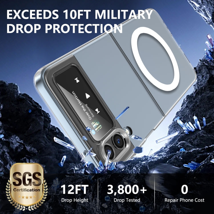 For Samsung Galaxy Z Flip4 lce Folding Series MagSafe Integrated Clear PC Phone Case