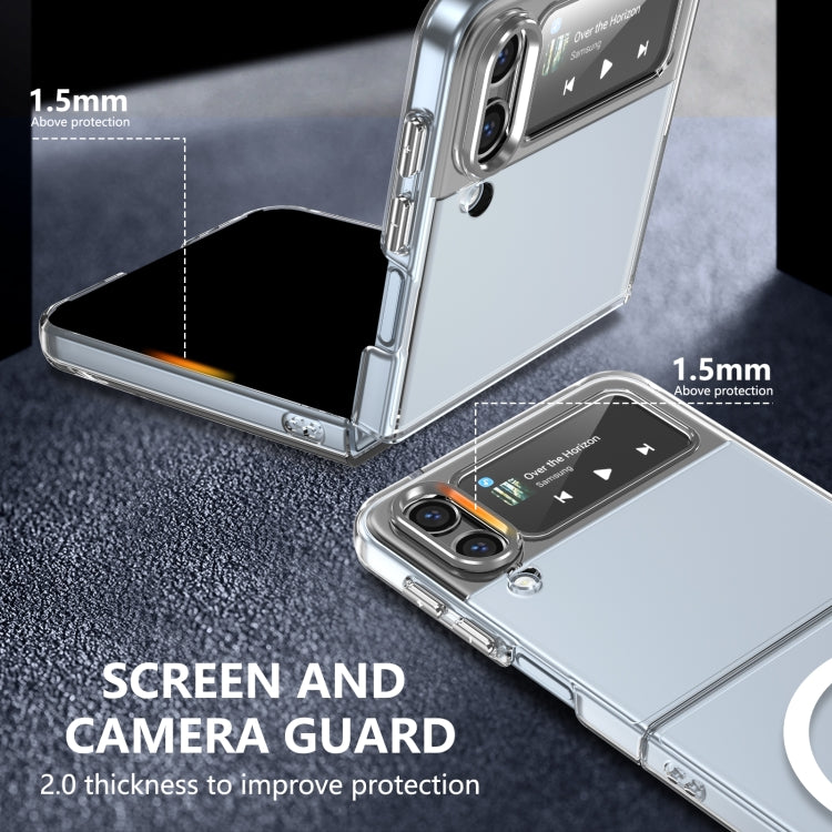 For Samsung Galaxy Z Flip4 lce Folding Series MagSafe Integrated Clear PC Phone Case
