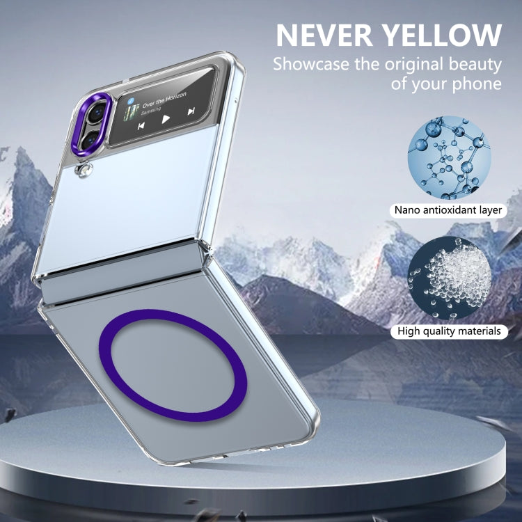 For Samsung Galaxy Z Flip4 lce Folding Series MagSafe Integrated Clear PC Phone Case