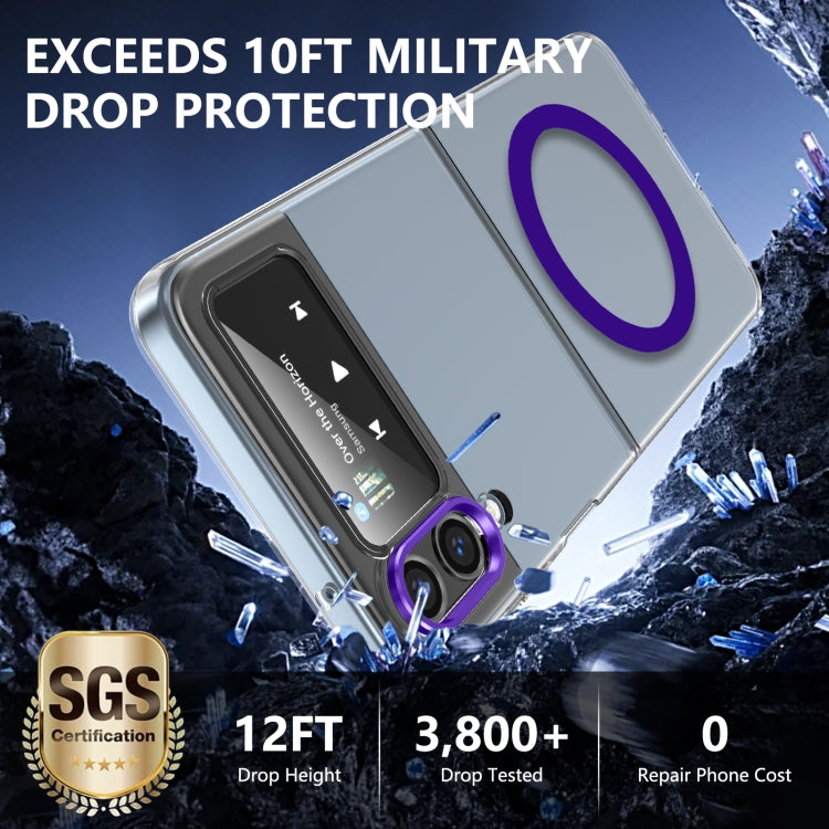 For Samsung Galaxy Z Flip4 lce Folding Series MagSafe Integrated Clear PC Phone Case