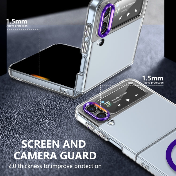 For Samsung Galaxy Z Flip4 lce Folding Series MagSafe Integrated Clear PC Phone Case