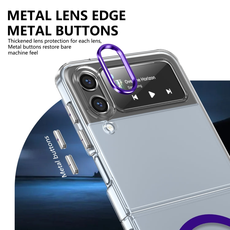For Samsung Galaxy Z Flip4 lce Folding Series MagSafe Integrated Clear PC Phone Case