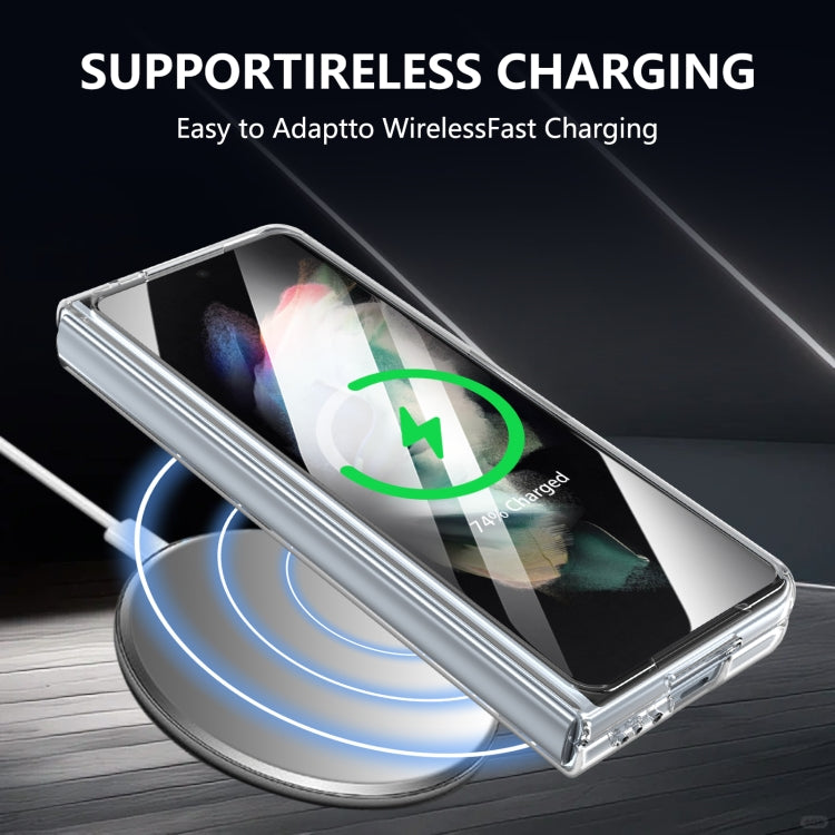 For Samsung Galaxy Z Fold3 5G lce Folding Series MagSafe Integrated Clear PC Phone Case