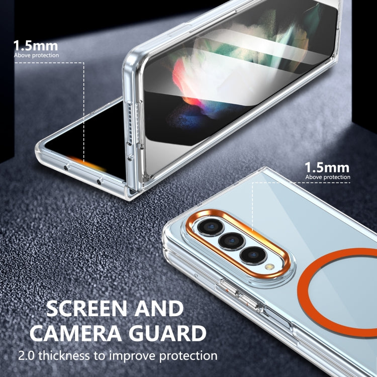 For Samsung Galaxy Z Fold3 5G lce Folding Series MagSafe Integrated Clear PC Phone Case