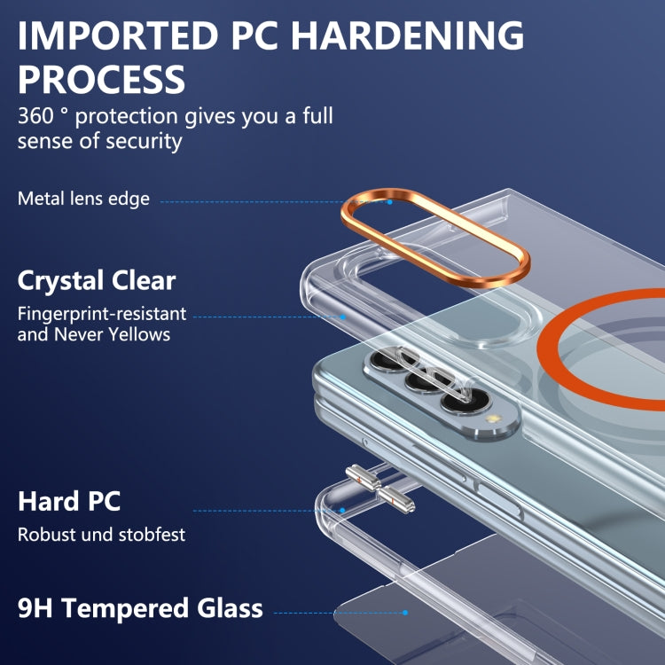 For Samsung Galaxy Z Fold3 5G lce Folding Series MagSafe Integrated Clear PC Phone Case
