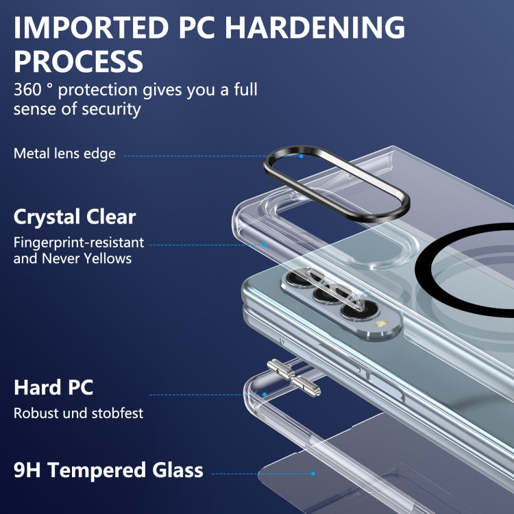 For Samsung Galaxy Z Fold3 5G lce Folding Series MagSafe Integrated Clear PC Phone Case