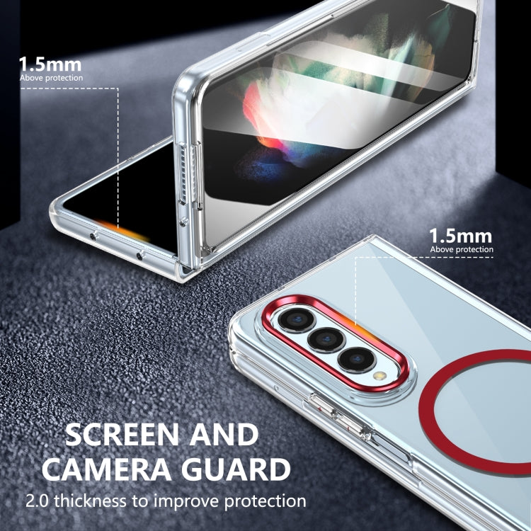 For Samsung Galaxy Z Fold3 5G lce Folding Series MagSafe Integrated Clear PC Phone Case