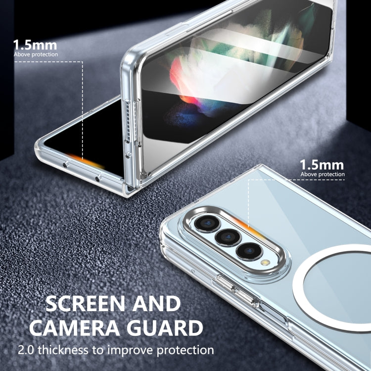 For Samsung Galaxy Z Fold3 5G lce Folding Series MagSafe Integrated Clear PC Phone Case