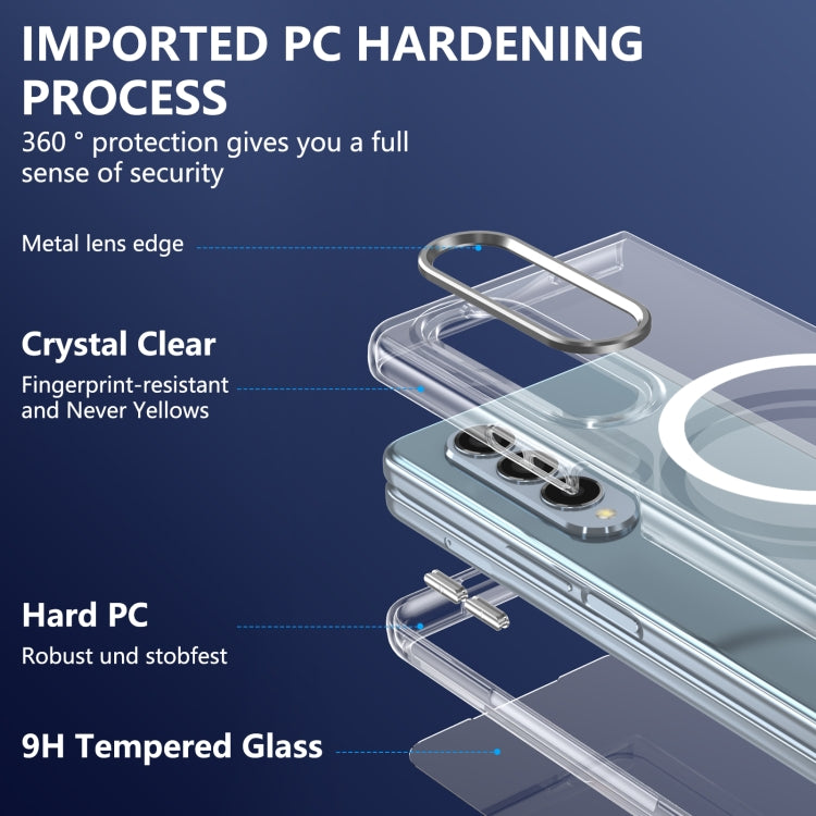 For Samsung Galaxy Z Fold3 5G lce Folding Series MagSafe Integrated Clear PC Phone Case