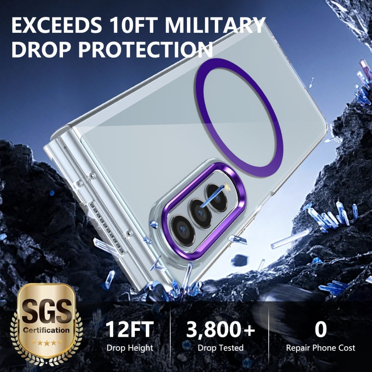 For Samsung Galaxy Z Fold3 5G lce Folding Series MagSafe Integrated Clear PC Phone Case