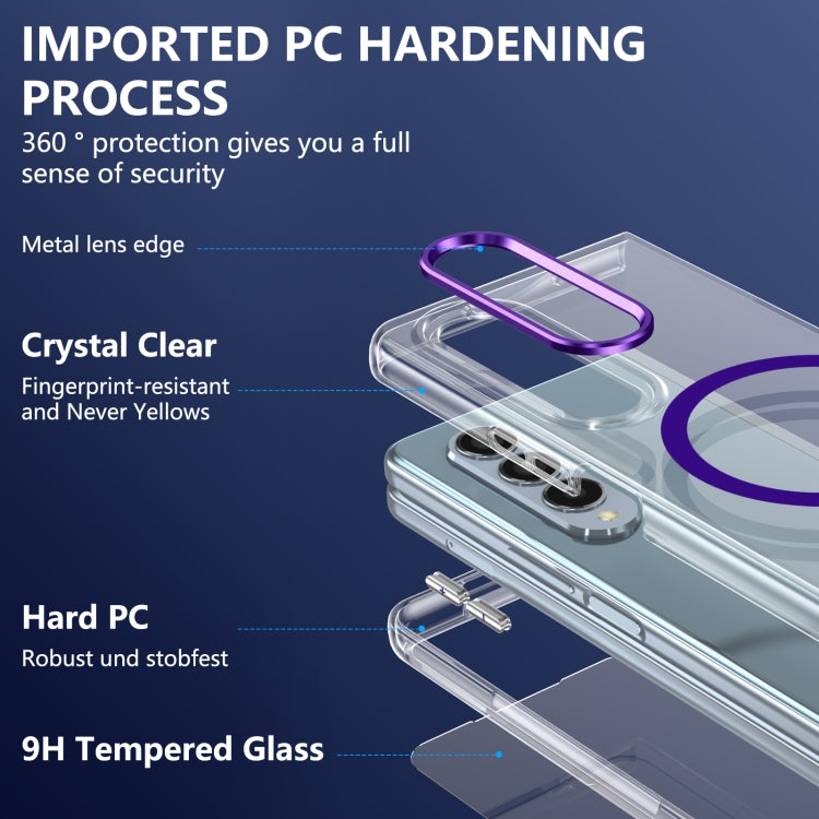 For Samsung Galaxy Z Fold3 5G lce Folding Series MagSafe Integrated Clear PC Phone Case