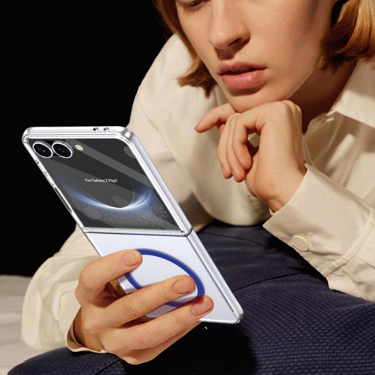 For Samsung Galaxy Z Flip7 5G lce Folding Series MagSafe Integrated Clear PC Phone Case