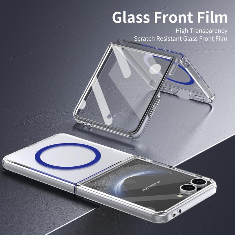 For Samsung Galaxy Z Flip7 5G lce Folding Series MagSafe Integrated Clear PC Phone Case