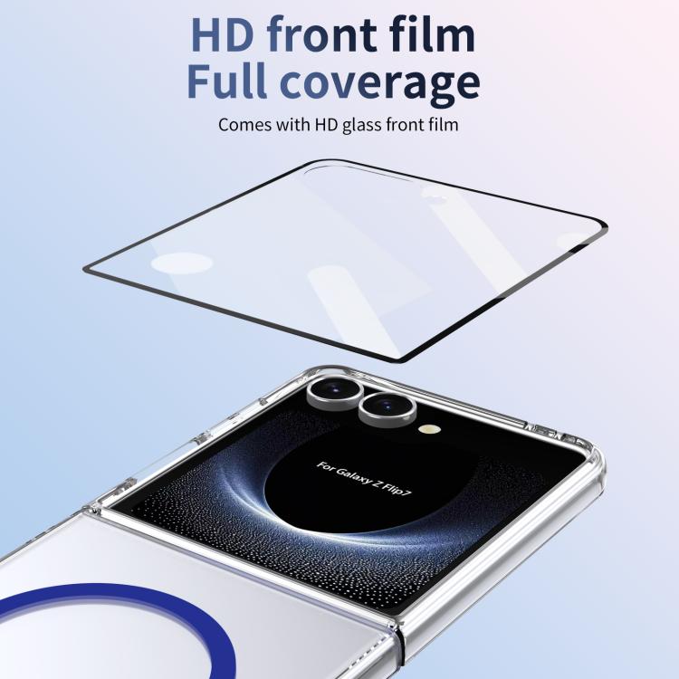 For Samsung Galaxy Z Flip7 5G lce Folding Series MagSafe Integrated Clear PC Phone Case
