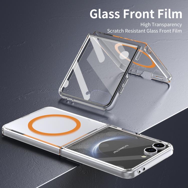For Samsung Galaxy Z Flip7 5G lce Folding Series MagSafe Integrated Clear PC Phone Case