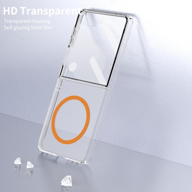 For Samsung Galaxy Z Flip7 5G lce Folding Series MagSafe Integrated Clear PC Phone Case