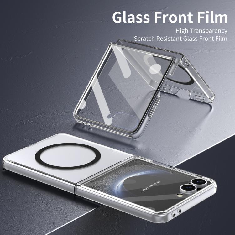 For Samsung Galaxy Z Flip7 5G lce Folding Series MagSafe Integrated Clear PC Phone Case