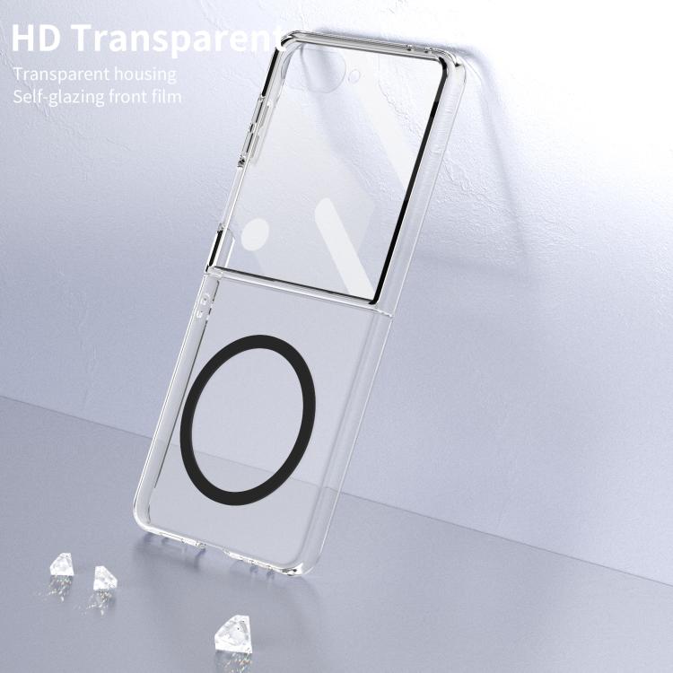 For Samsung Galaxy Z Flip7 5G lce Folding Series MagSafe Integrated Clear PC Phone Case