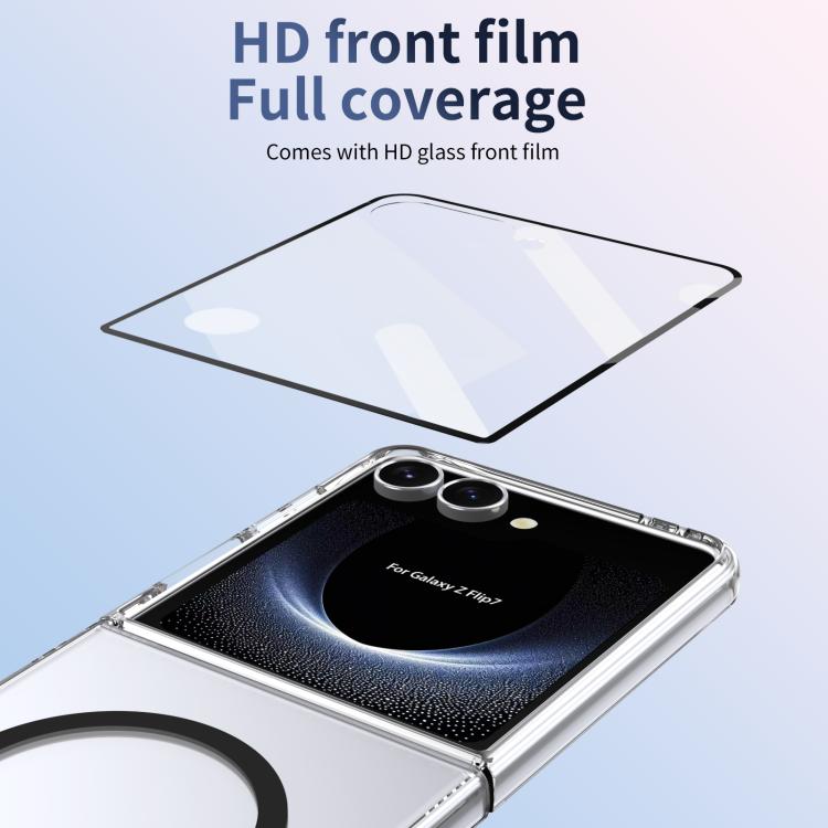 For Samsung Galaxy Z Flip7 5G lce Folding Series MagSafe Integrated Clear PC Phone Case