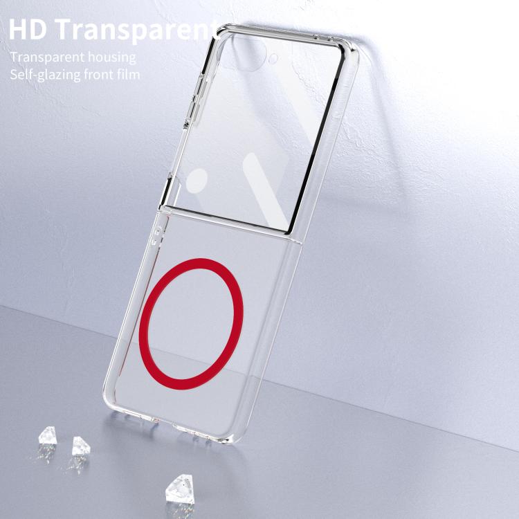 For Samsung Galaxy Z Flip7 5G lce Folding Series MagSafe Integrated Clear PC Phone Case