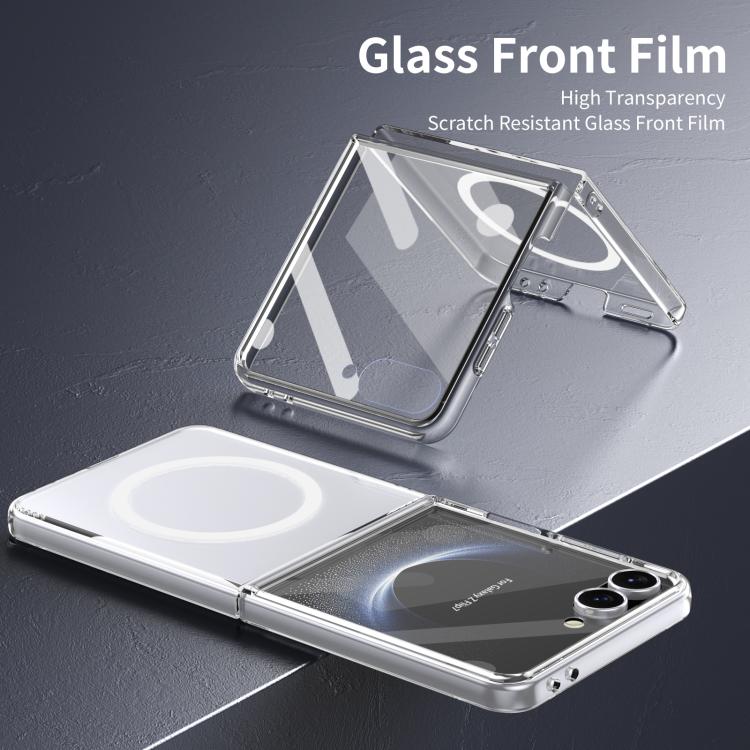 For Samsung Galaxy Z Flip7 5G lce Folding Series MagSafe Integrated Clear PC Phone Case