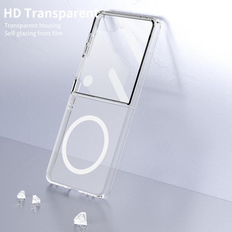 For Samsung Galaxy Z Flip7 5G lce Folding Series MagSafe Integrated Clear PC Phone Case