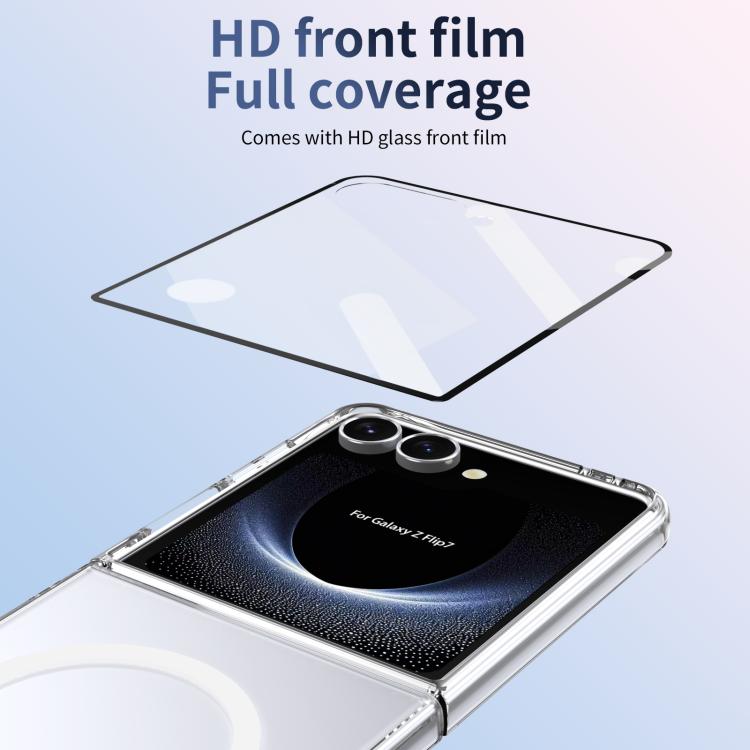 For Samsung Galaxy Z Flip7 5G lce Folding Series MagSafe Integrated Clear PC Phone Case