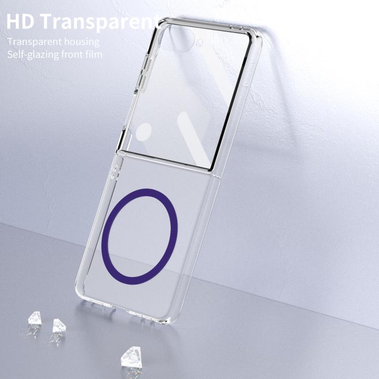 For Samsung Galaxy Z Flip7 5G lce Folding Series MagSafe Integrated Clear PC Phone Case